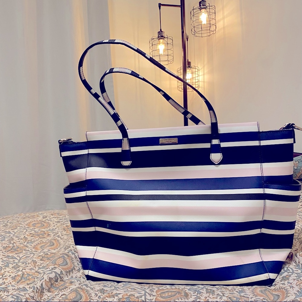Kate Spade Striped Diaper Bag/Weekend Bag
